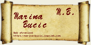 Marina Bučić vizit kartica